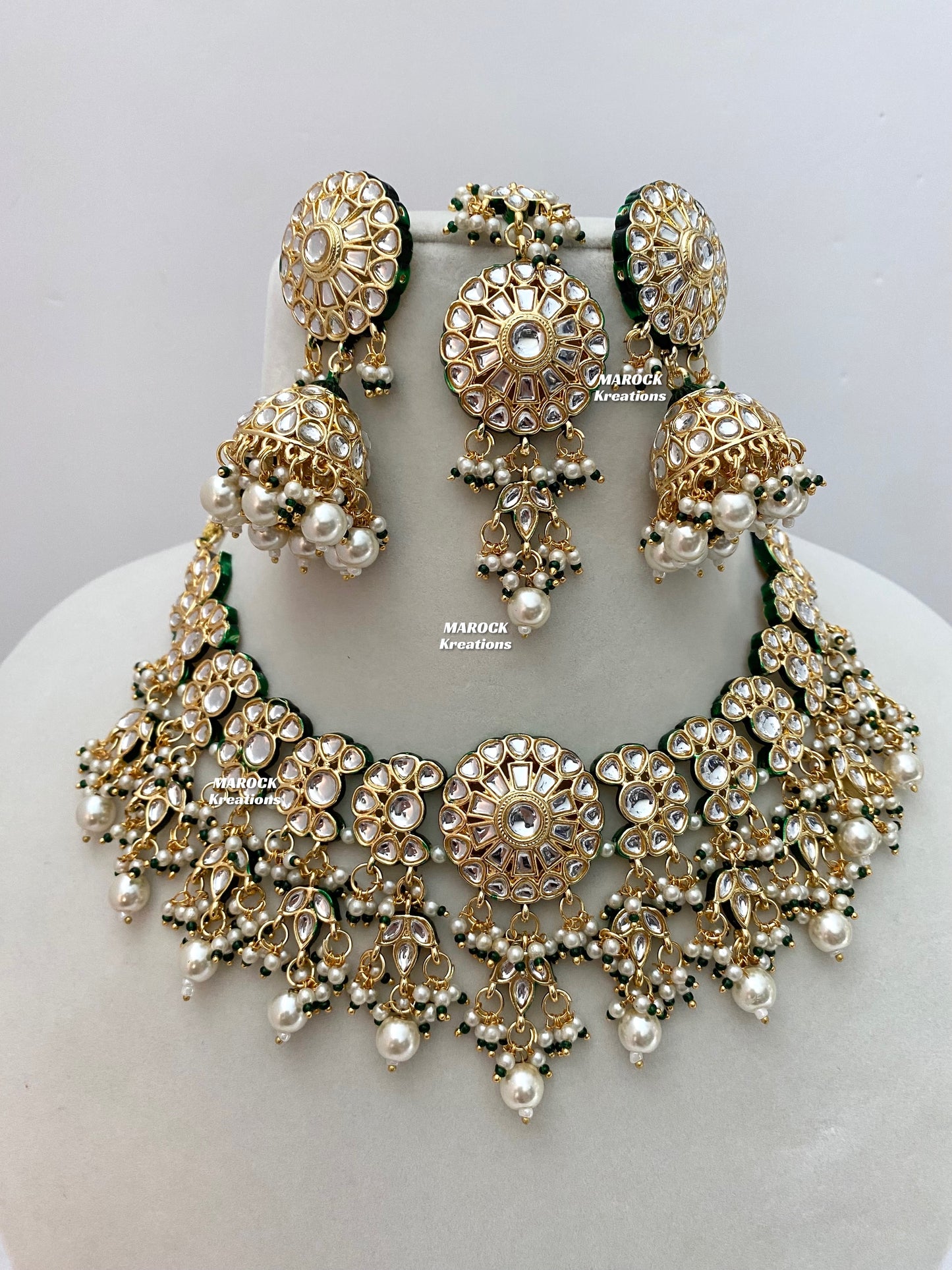 Premium Quality Thappa Kundan Statement Necklace sets