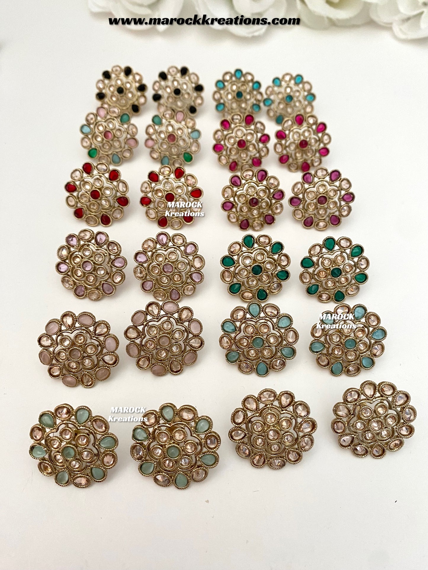 Anna Antique Polki Studs/Earrings