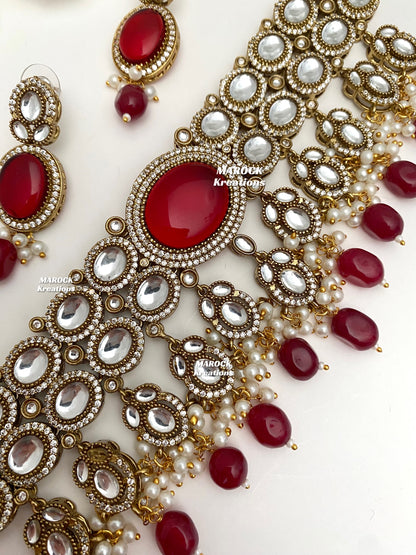 Danica Sabyasachi inspired Premium Quality Moissanite Kundan Statement Choker set
