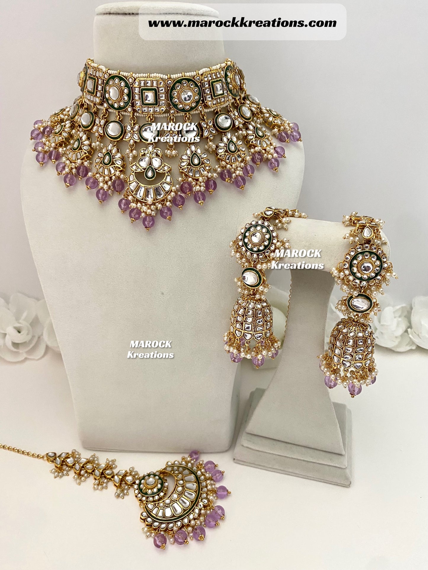 Mehak Premium Quality Kundan Statement Necklace set