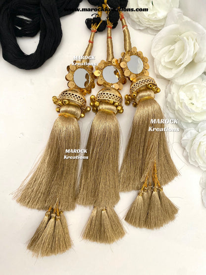 Traditional Mirror ghungroo Paranda/Hair dori/Jago braid accessories