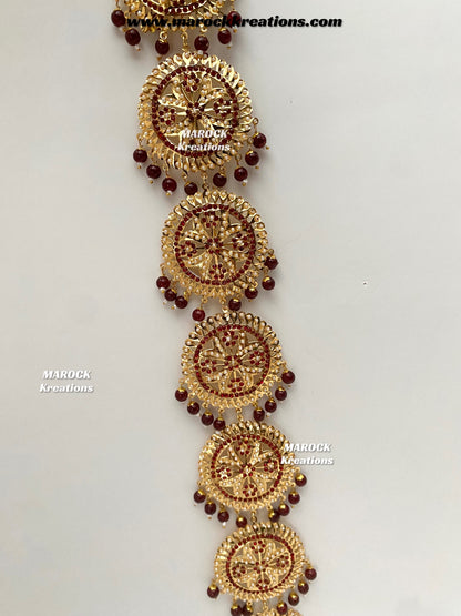 Gold plated Jadau Braid Jewelry/Choti