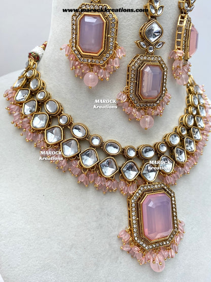 Shabnam Premium Quality Kundan Statement Necklace set