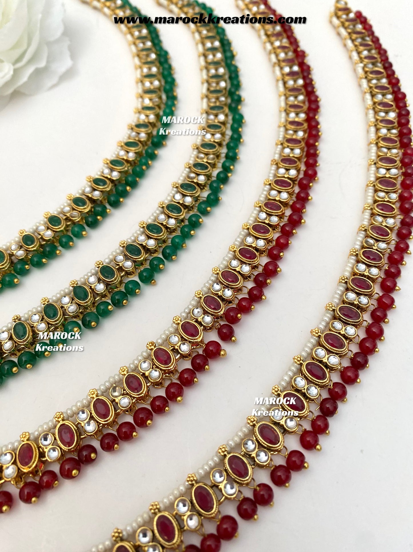 Rimple Premium quality Kundan Anklets/Payal/Jhanjhran