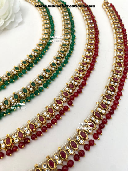 Rimple Premium quality Kundan Anklets/Payal/Jhanjhran