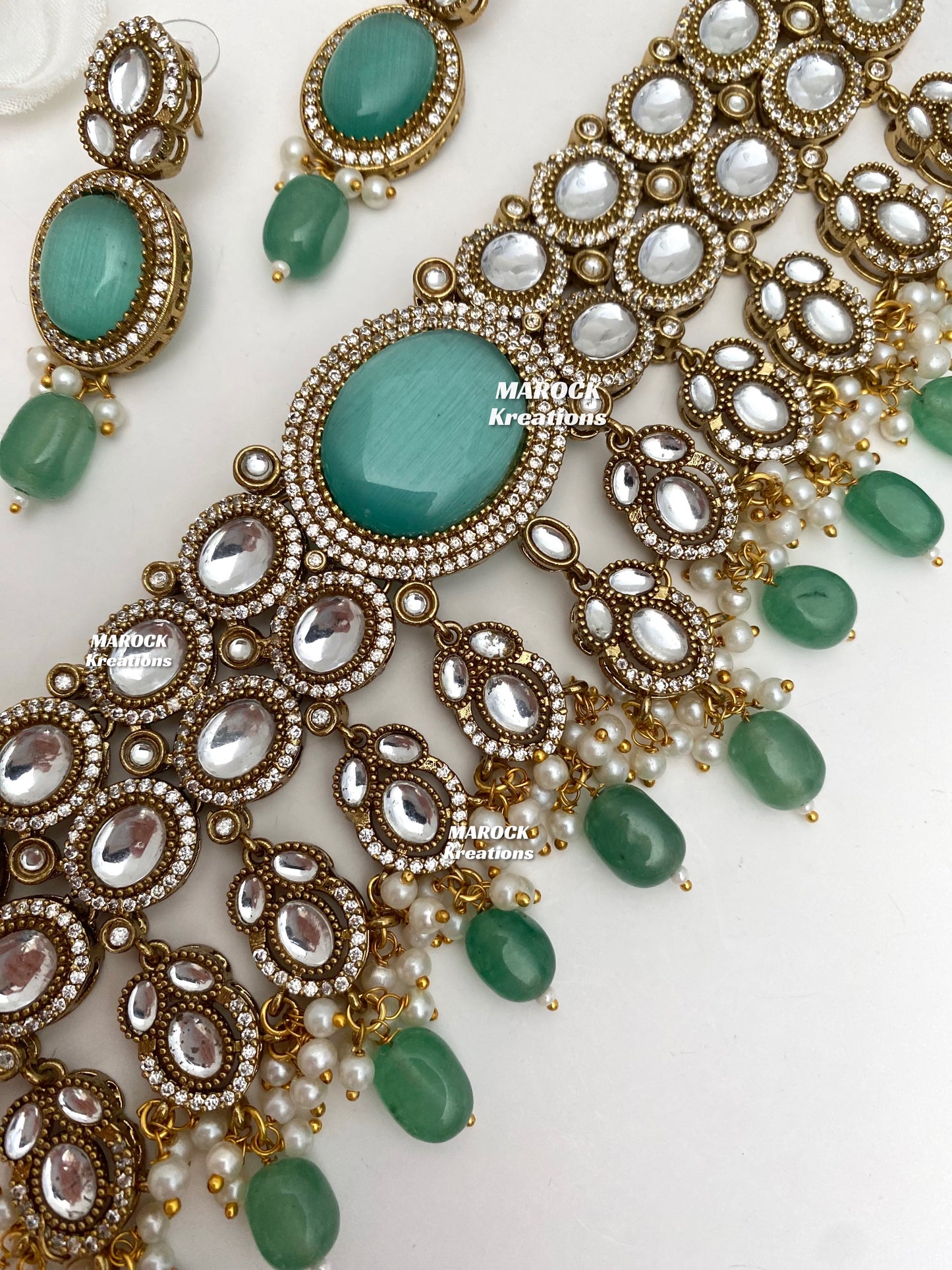 Danica Sabyasachi inspired Premium Quality Moissanite Kundan Statement Choker set