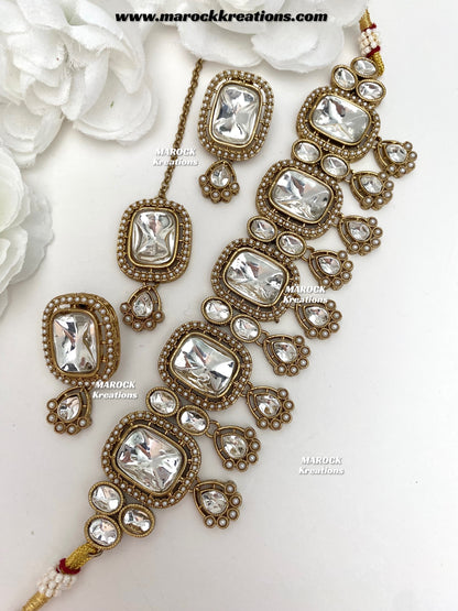 Charlie Premium Quality Kundan Statement Choker set