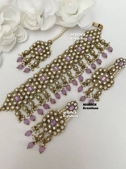 Antique Gold Kundan choker sets