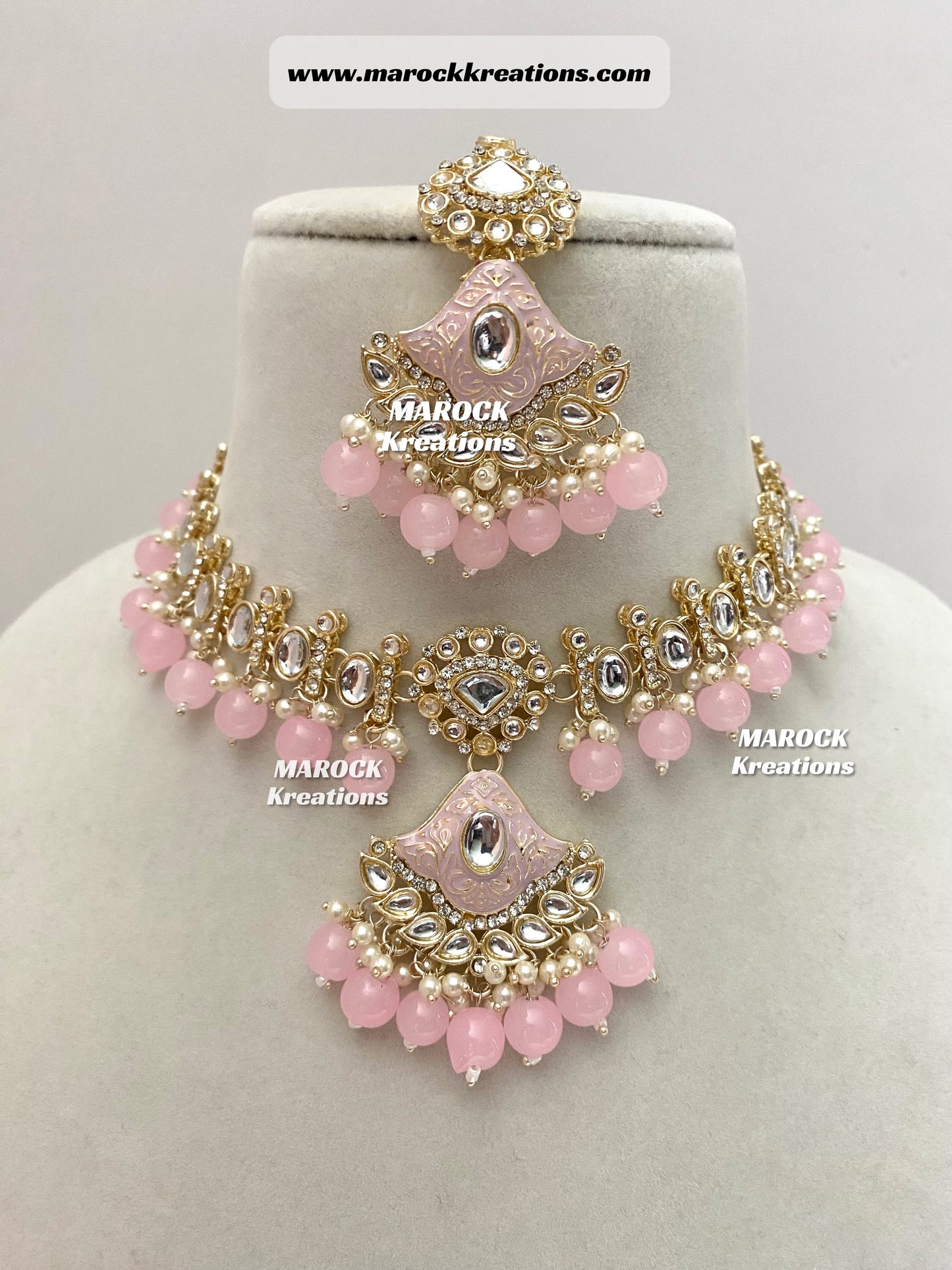 Myra Kundan Meenakari Necklace/Choker set