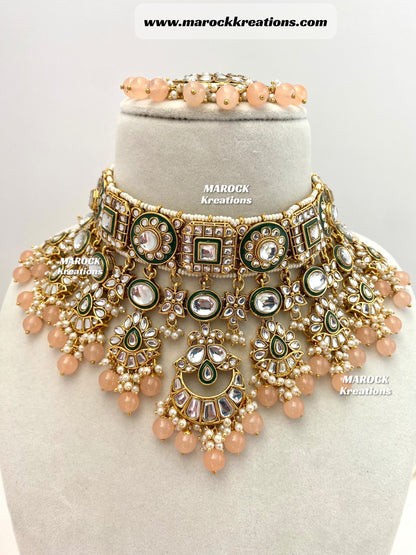 Mehak Premium Quality Kundan Statement Necklace set