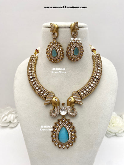 Eshita Sabyasachi inspired Premium Quality Moissanite Kundan Statement Necklace set