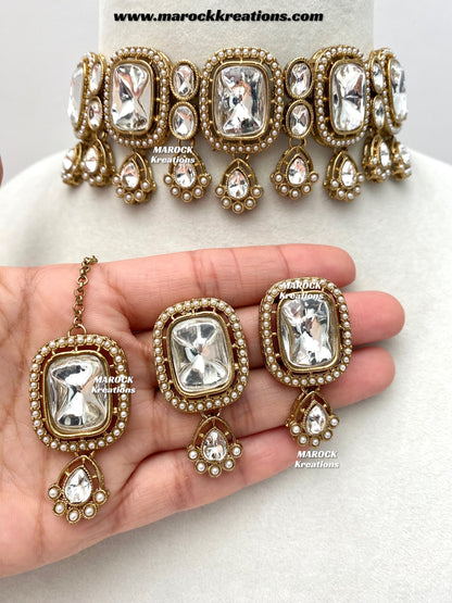 Charlie Premium Quality Kundan Statement Choker set