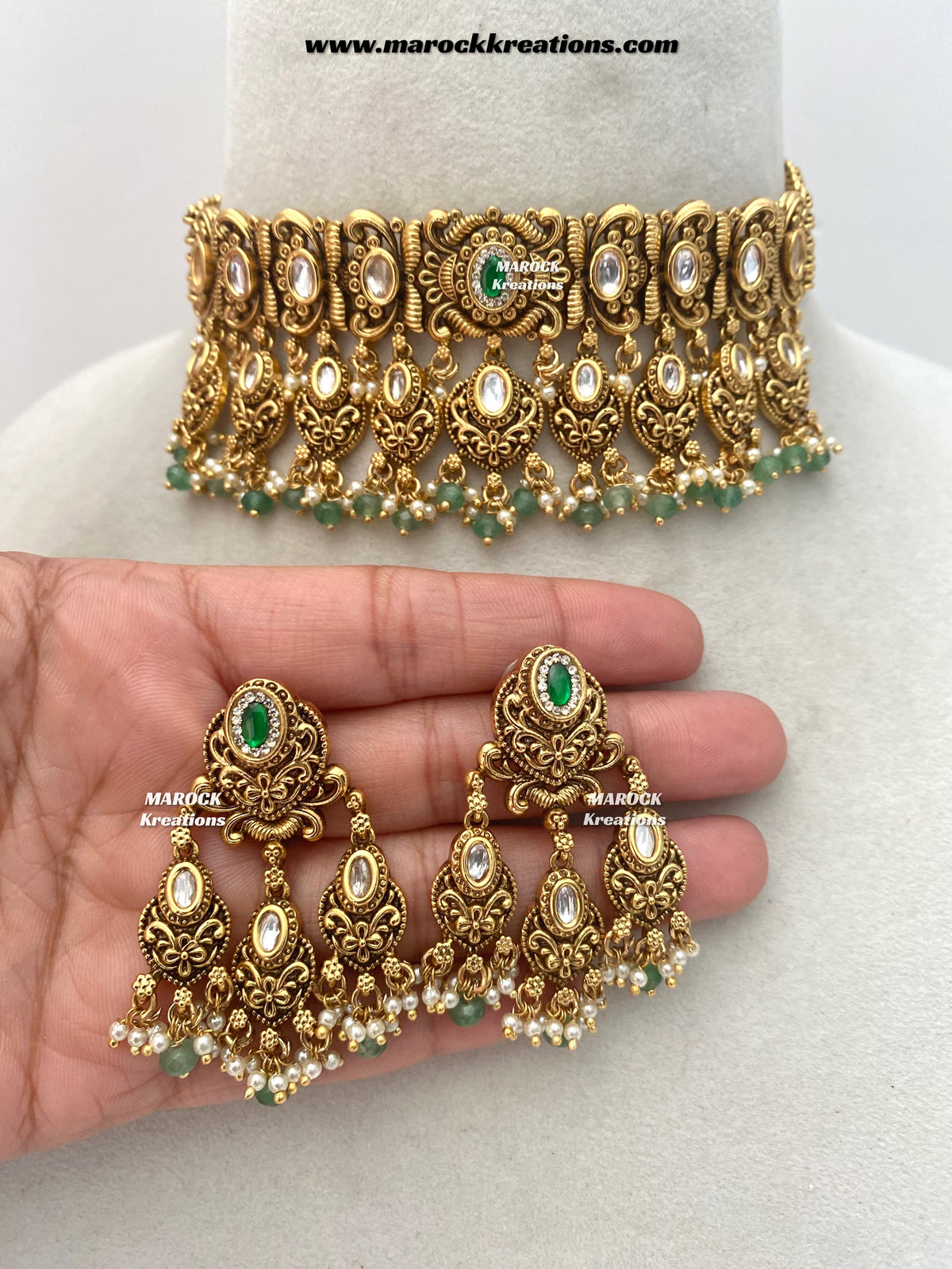Robin Premium Quality Gold Plated Rajwadi choker set