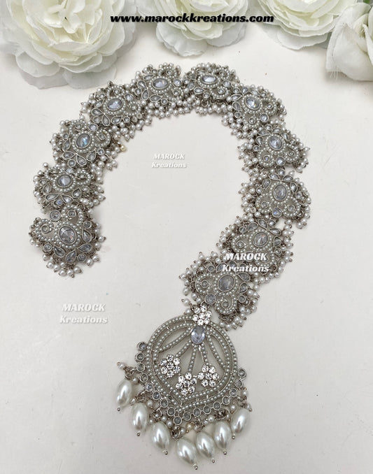 Silver Polki Braid Jewelry/Choti