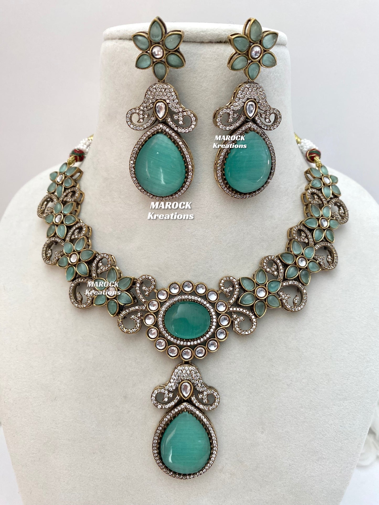 Freya Sabyasachi inspired Premium Quality Moissanite Kundan Necklace set