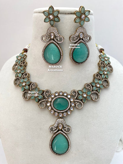Freya Sabyasachi inspired Premium Quality Moissanite Kundan Necklace set