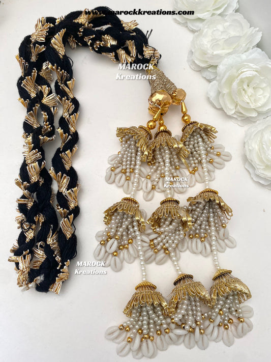 Traditional gotta patti Parandi with lace /Hair dori/Jago braid accessories