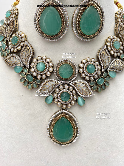 Angela Sabyasachi inspired Premium Quality Moissanite Kundan Necklace set
