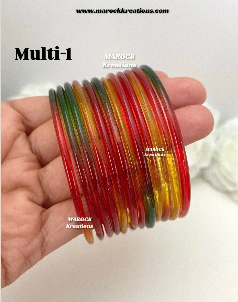 Jelly Glass bangles (Pack of 1 dozen)
