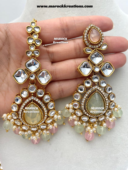 Ruhi Premium Quality Statement Kundan Necklace/Bridal set
