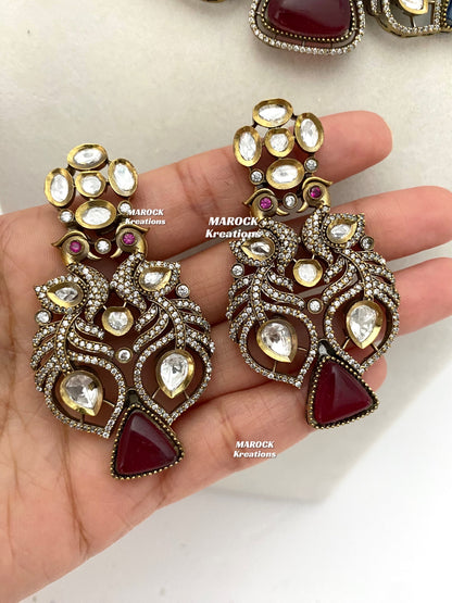 Anisha Sabyasachi inspired Premium Quality Moissanite Kundan Statement Necklace set