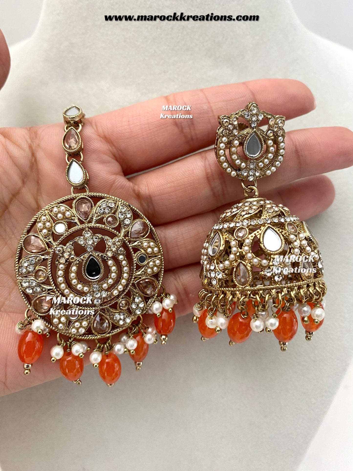Premium Quality Mirror necklace set