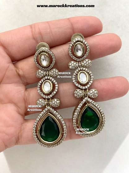 Ramsha Premium Quality Moissanite Kundan Necklace set