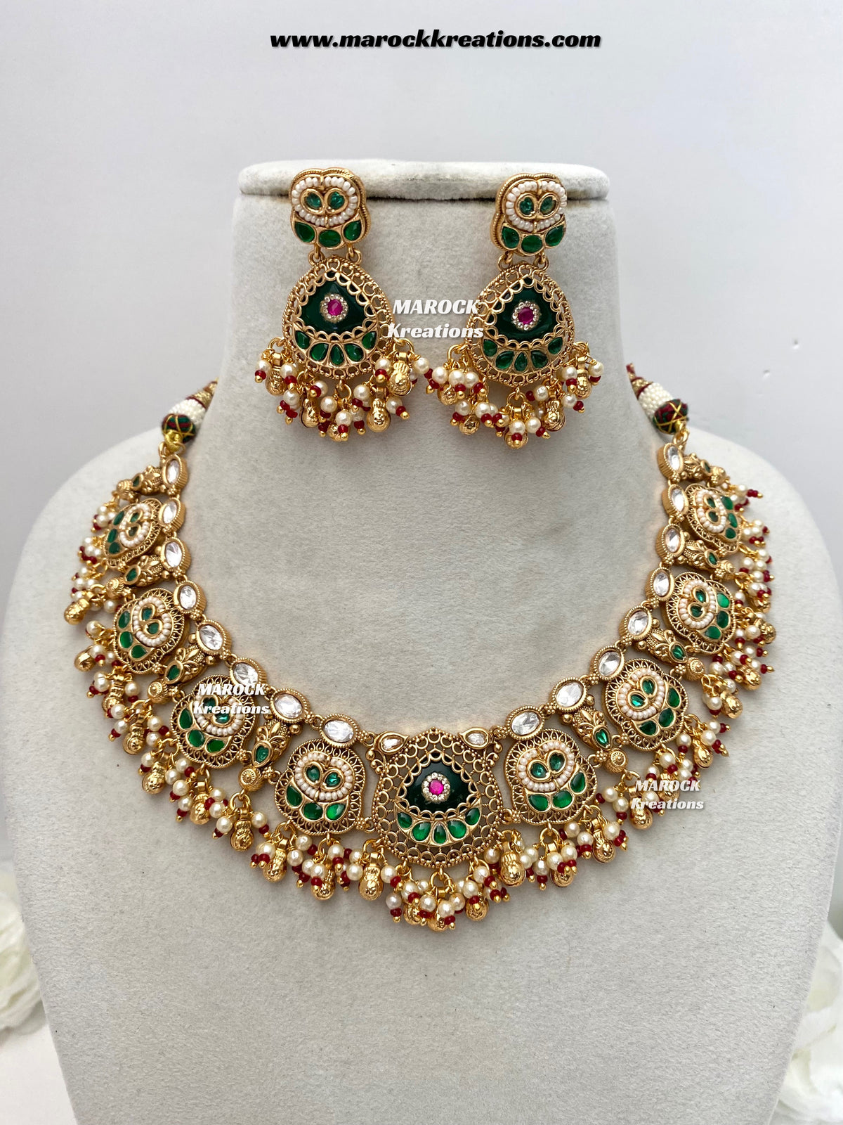 Rupal Premium Quality exclusive Gold Plated heritage necklace set
