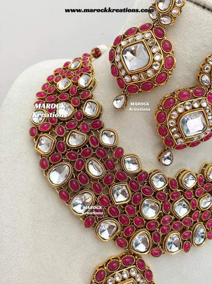Roksana Sabyasachi inspired Premium Quality Kundan Statement Necklace set
