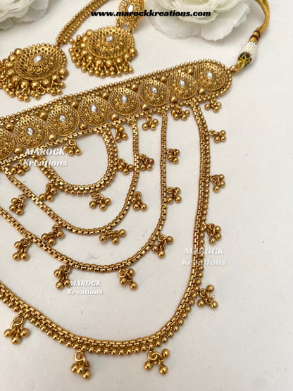 Sadia Premium Quality Gold plated statement choker set