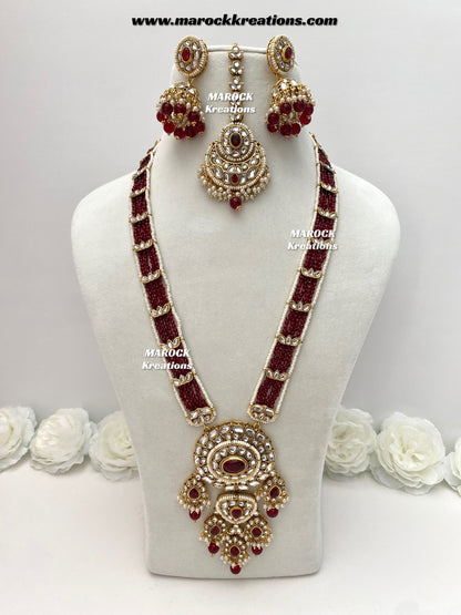 Neela Premium Quality Kundan Statement Rani haar set