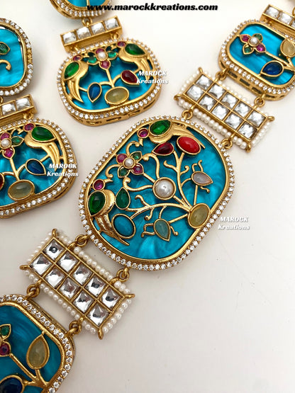 Swati Premium Quality sabyasachi inspired Statement kundan choker set