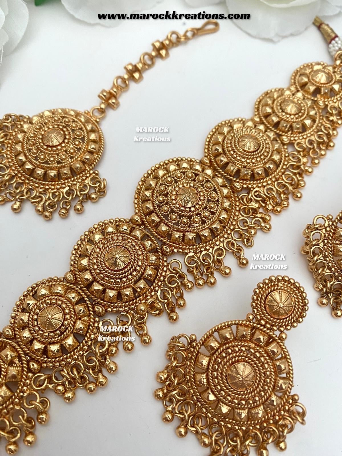 Ayesha Premium Quality Gold Plated statement choker set