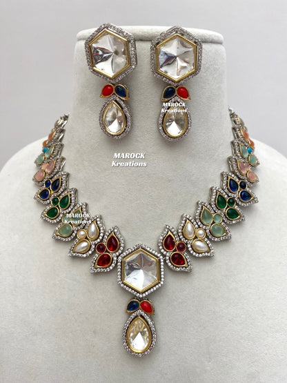 Katie Tyani inspired Premium Quality Kundan Statement Necklace set