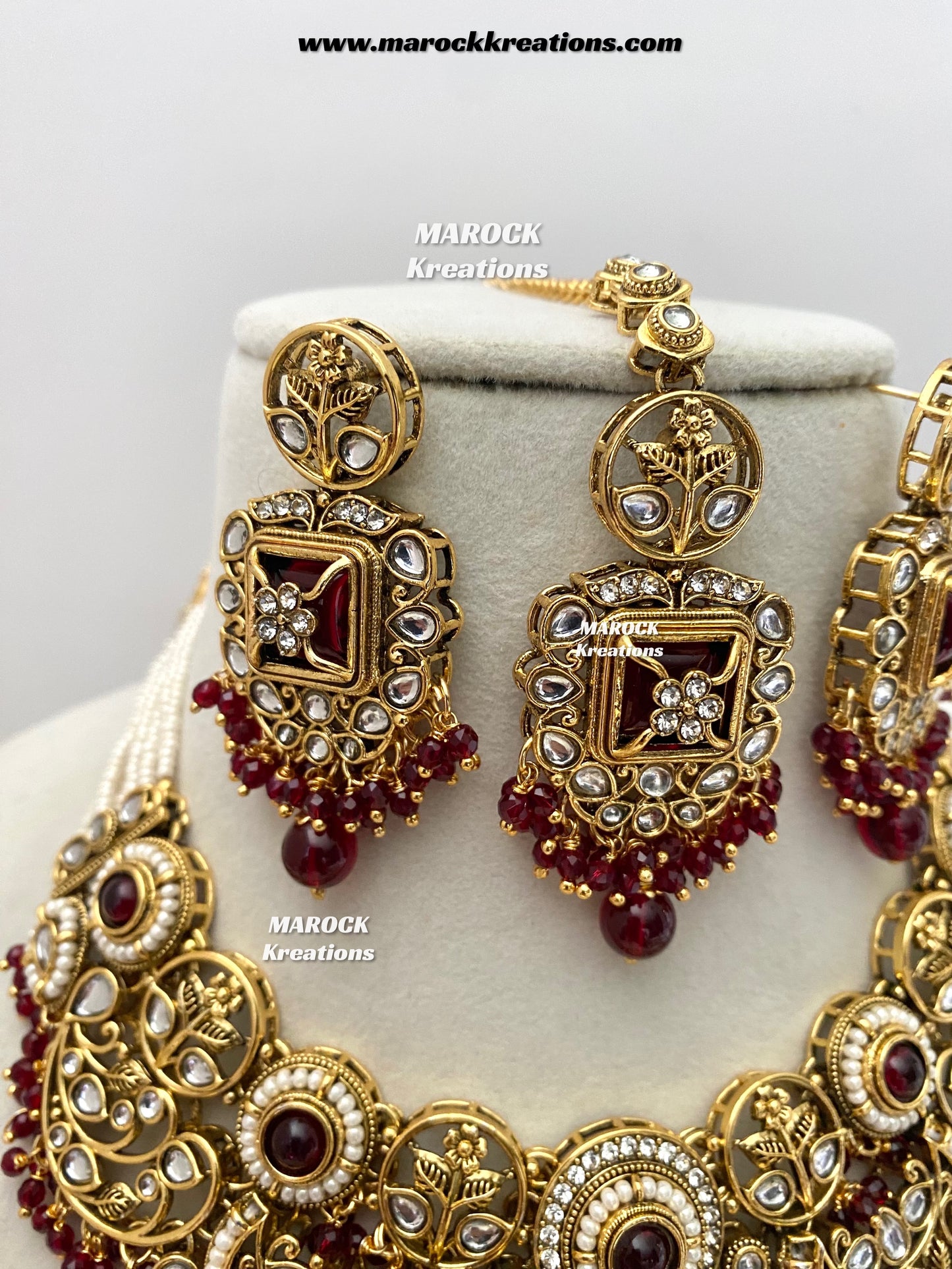 Carrie Premium Quality Kundan Statement Necklace set