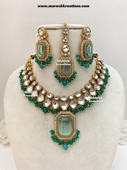 Shabnam Premium Quality Kundan Statement Necklace set