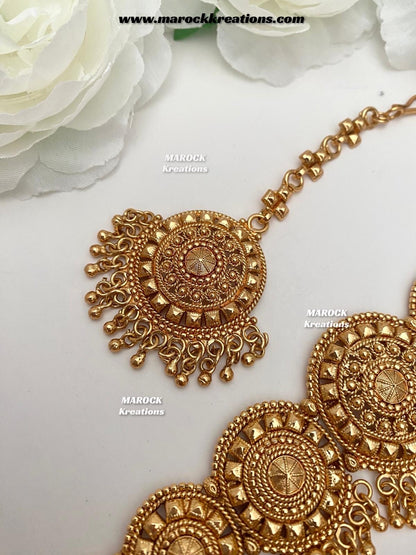 Ayesha Premium Quality Gold Plated statement choker set