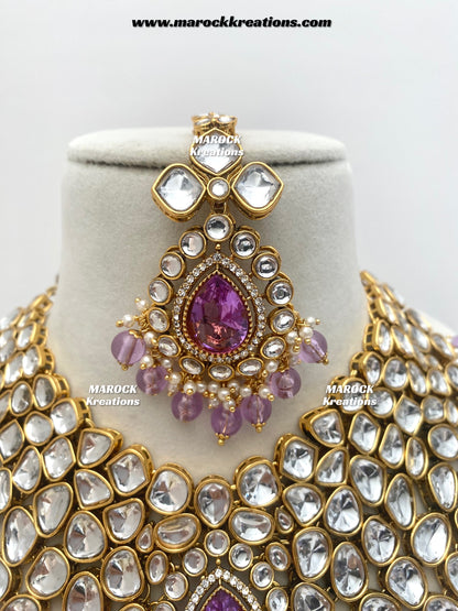 Ruhi Premium Quality Statement Kundan Necklace/Bridal set