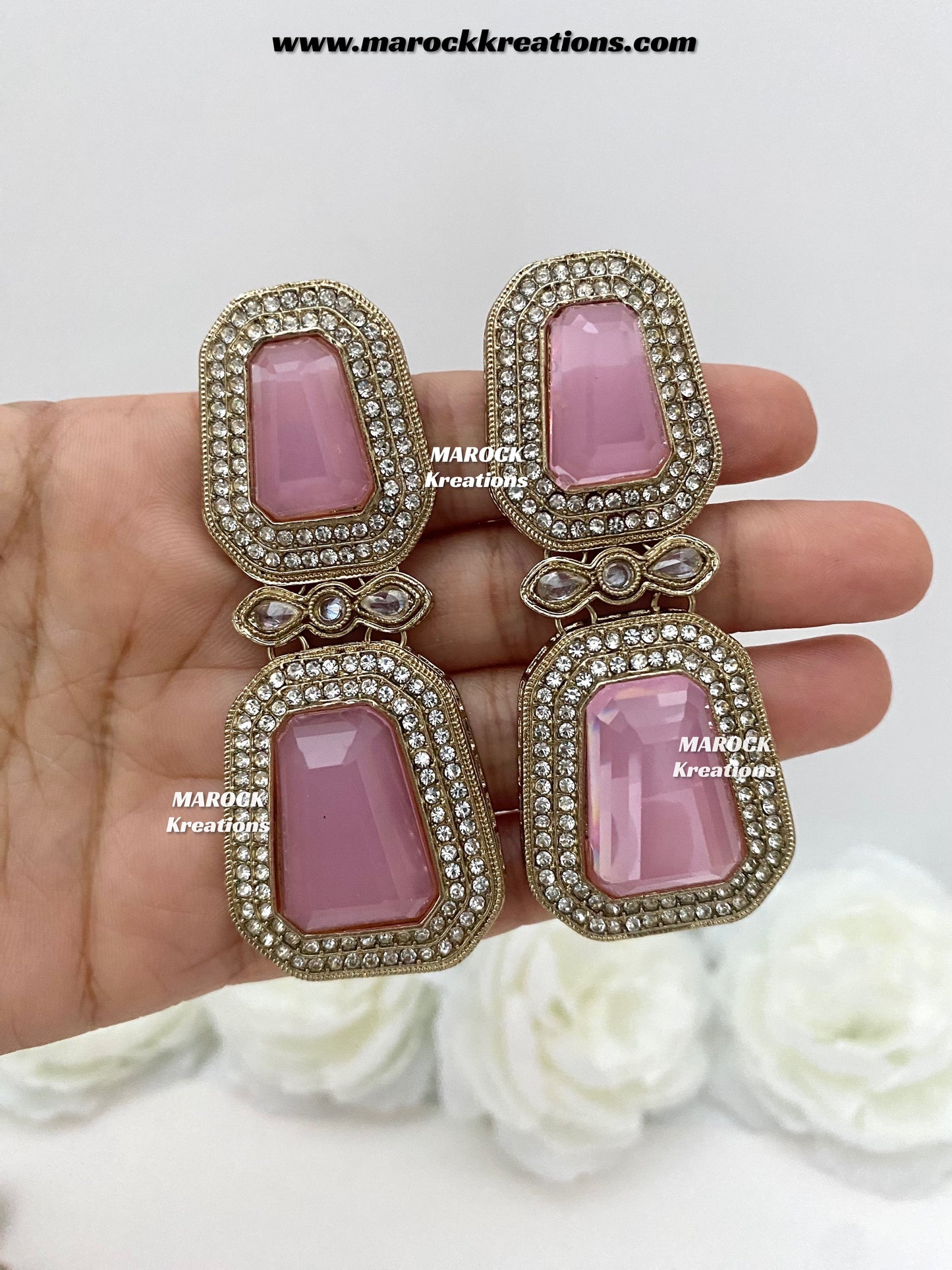Himani Premium Quality Polki Statement Earrings
