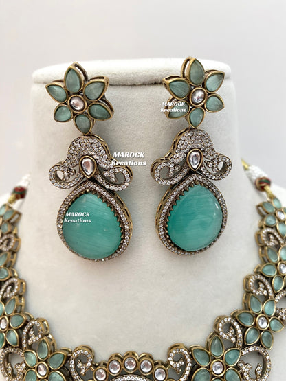 Freya Sabyasachi inspired Premium Quality Moissanite Kundan Necklace set