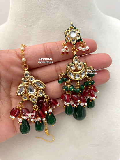 Brinda Premium Quality Kundan Meenakari Statement Choker set