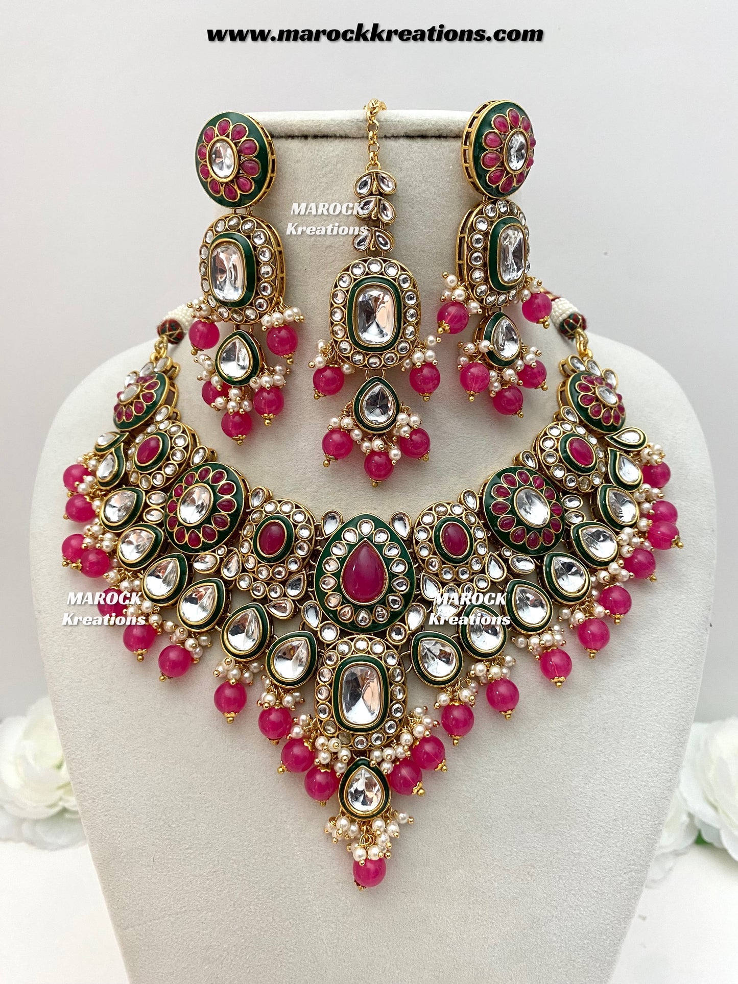 Premium Quality Kundan Statement Necklace set