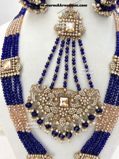 Sameena Premium Quality Pakistani Statement Rani haar set
