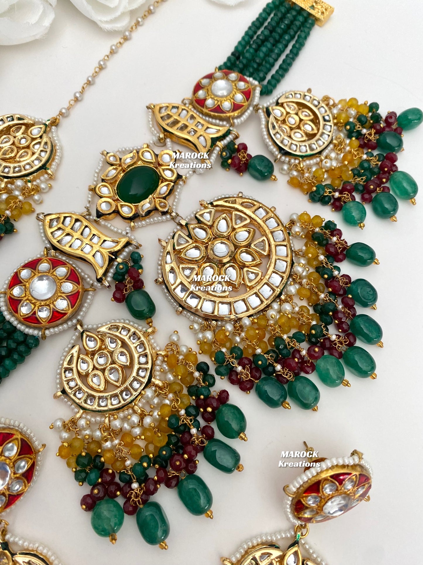 Kirti Kundan Meenakari Statement Choker set