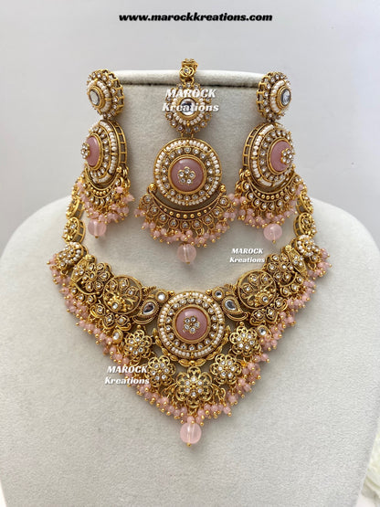 Kavitha Premium Quality Kundan Statement Necklace set