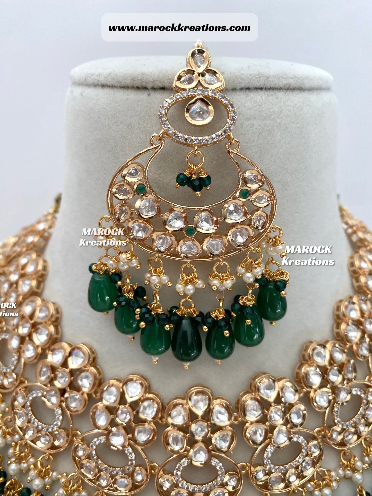 Premium Quality Tyani inspired Kundan gold plated Necklace set