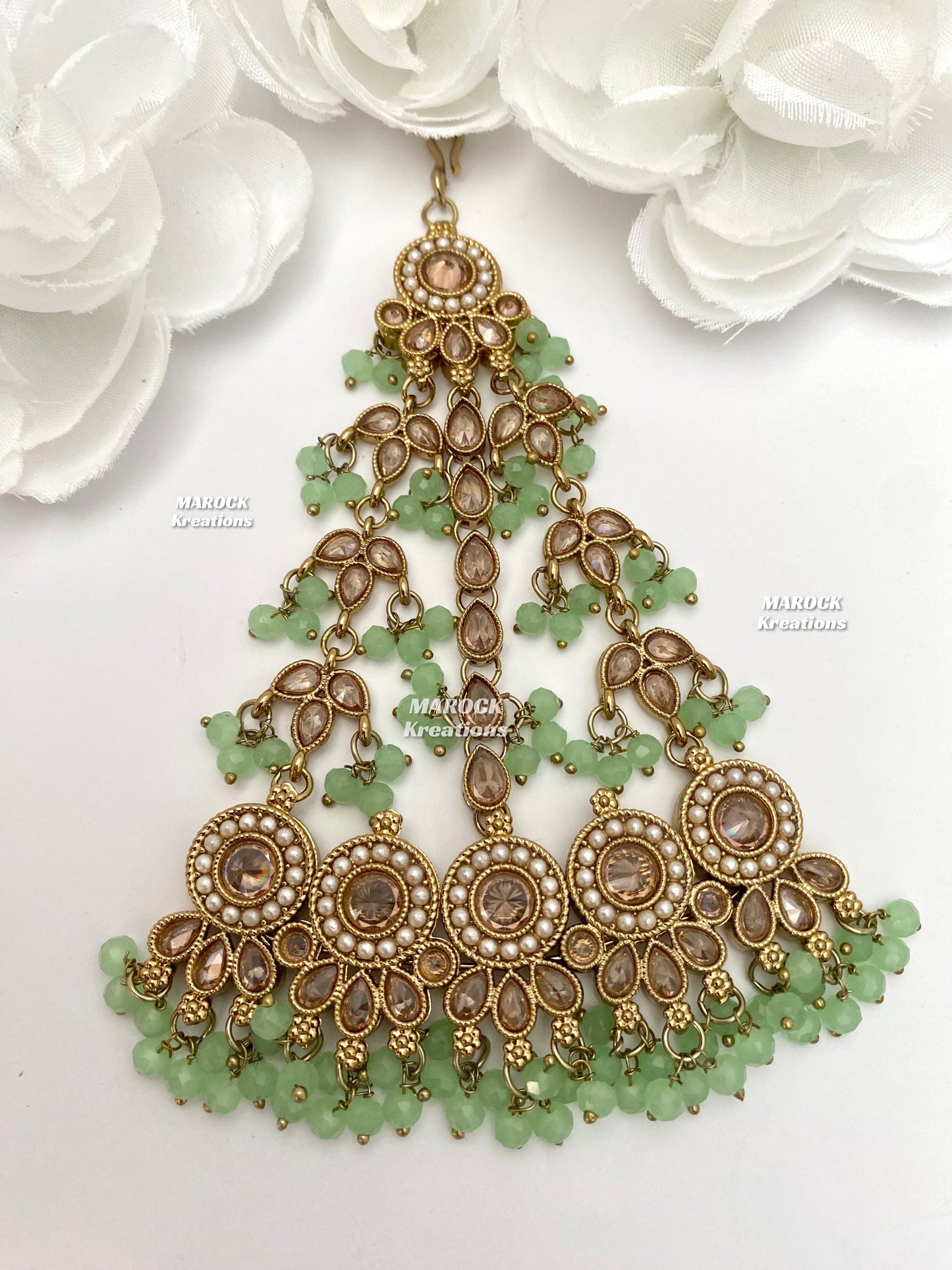 Antique Gold Polki Jhoomer/Passa