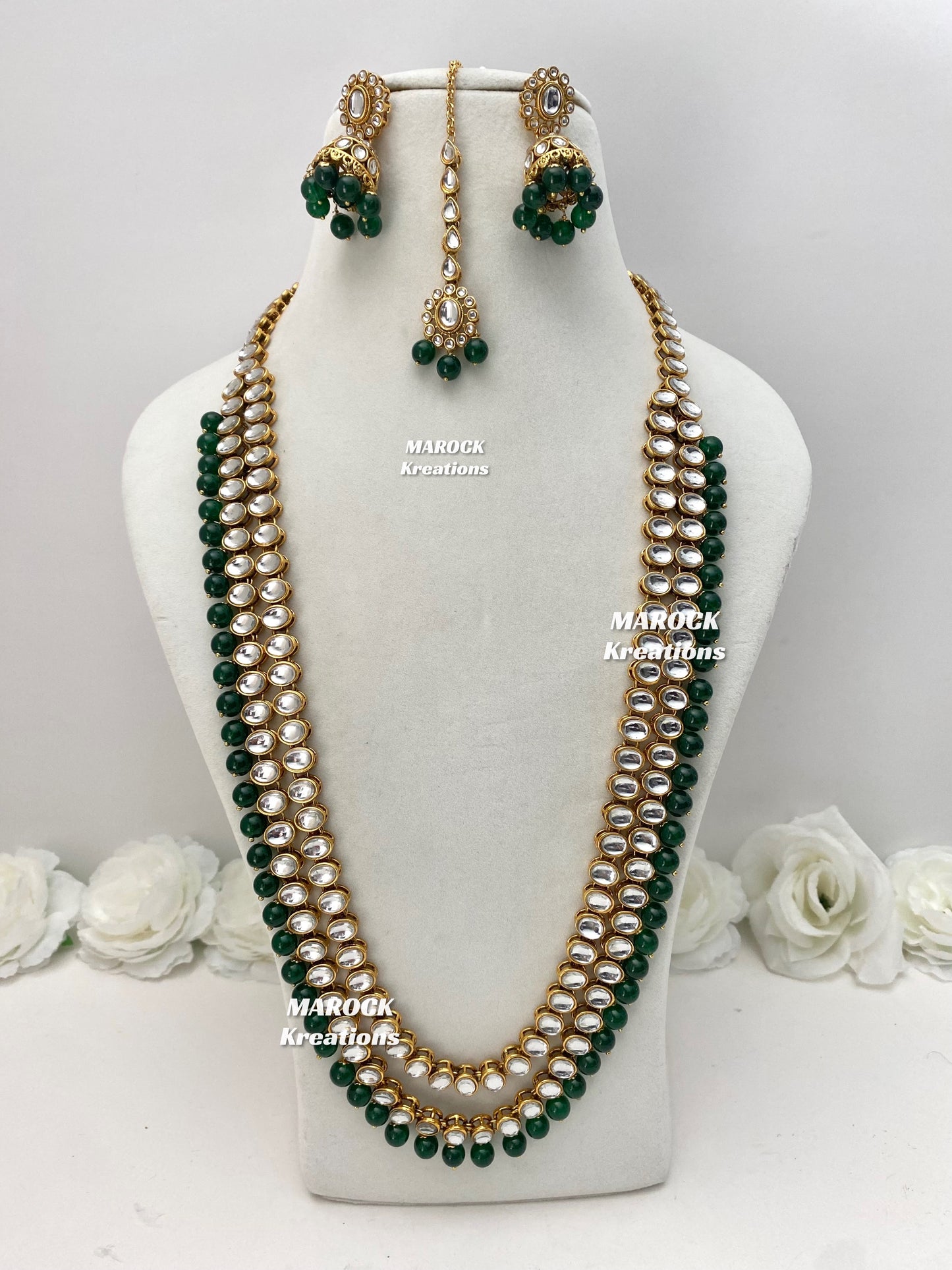 Saroj Premium Quality Kundan Rani haar set