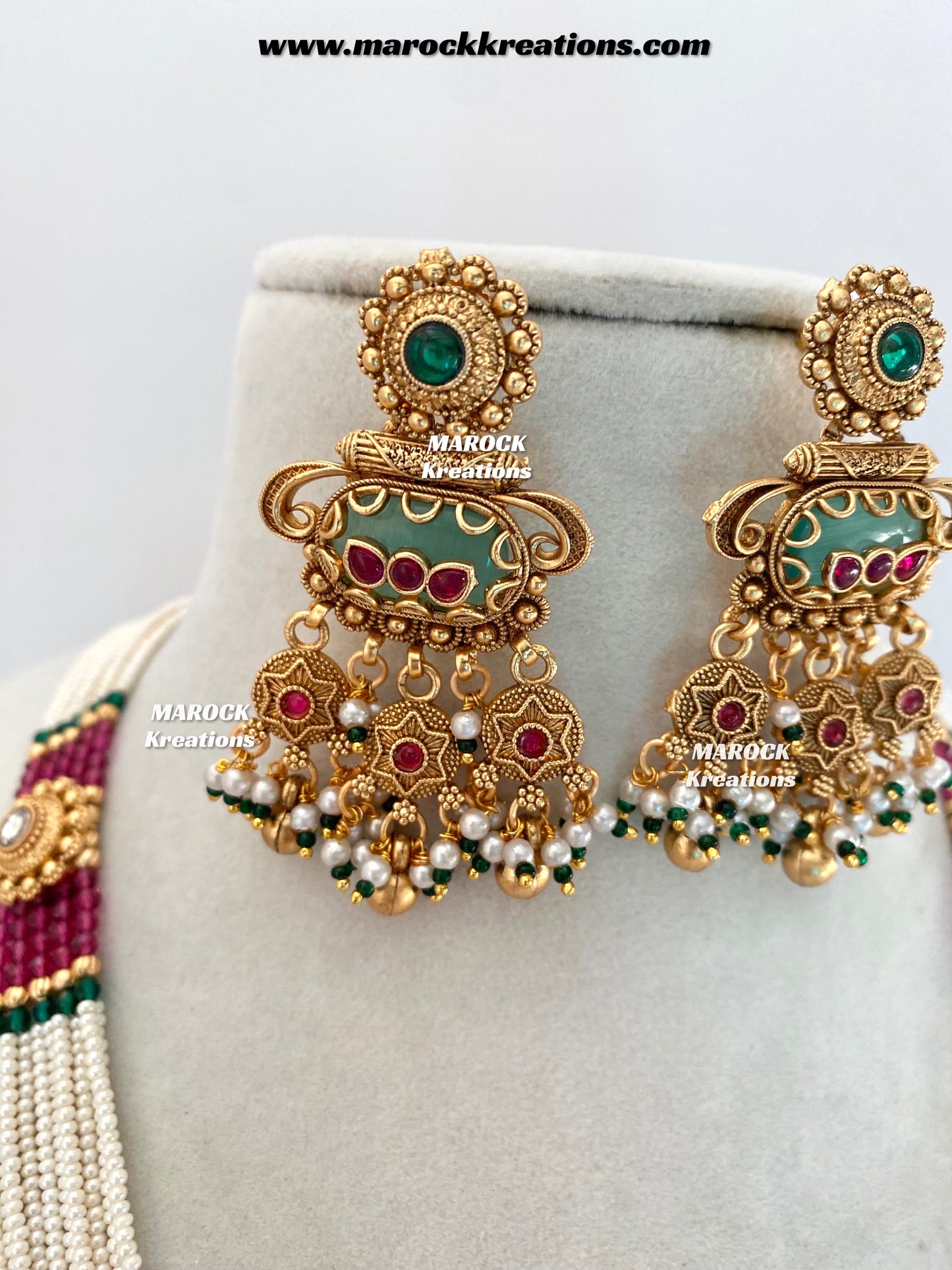 Jayna Premium Quality Gold plated exclusive heritage Rani haar set