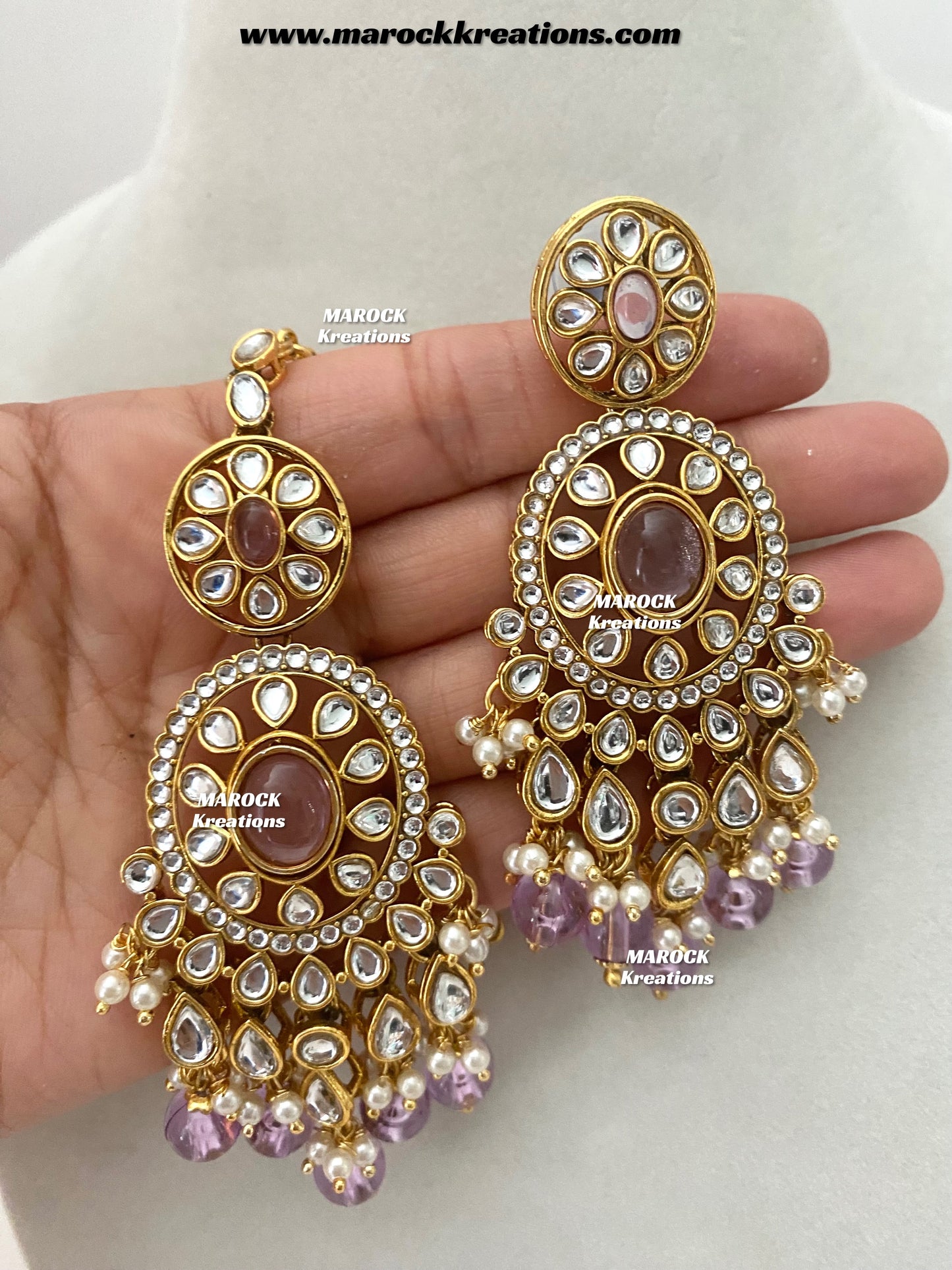 Iqra Premium Quality Kundan Meenakari Statement Necklace set